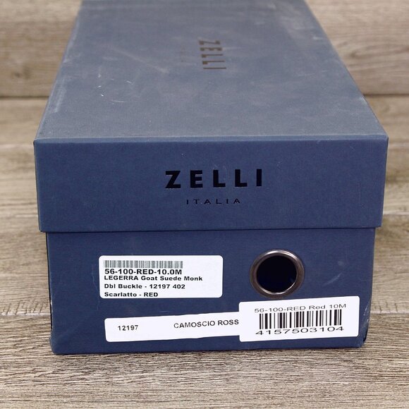 * NIB * $495 Nordstrom ZELLI Italia 10 M Red Goatskin Suede * add $15 Trees main image 10